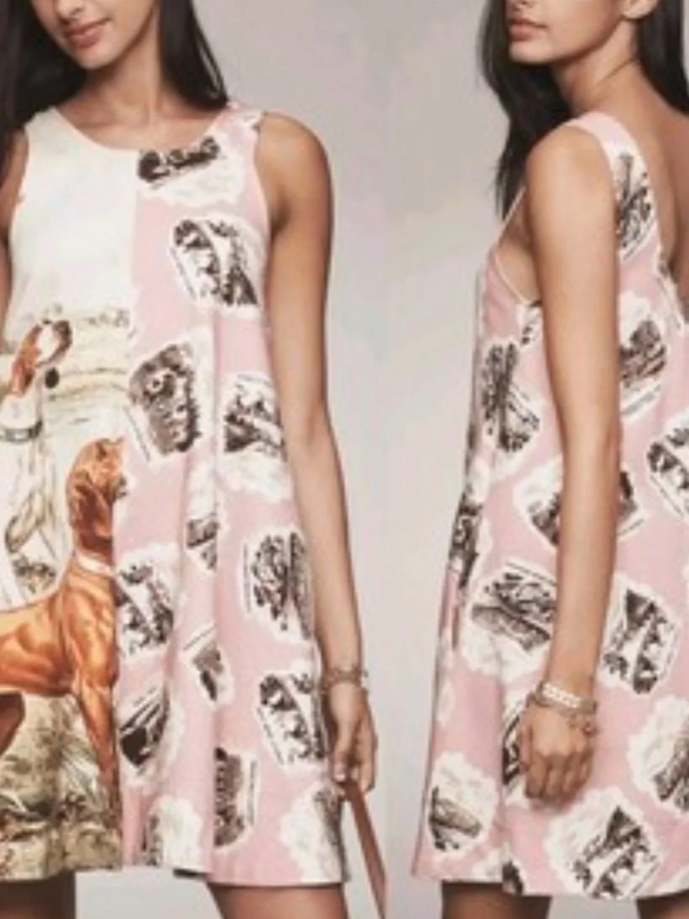NWT Maeve for Anthropologie Keiko Mini Dress Dogs Medium - Picture 2 of 6